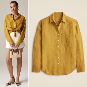 New! J. Crew Garçon classic shirt in Baird McNutt Irish linen